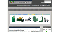 Desktop Screenshot of presses-balles.com